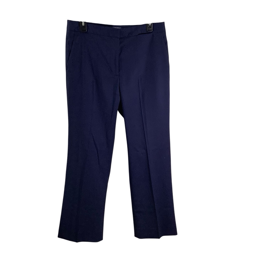 Argent Classic Navy Blue Pleated Trouser Pants Wool Blend Selvedge